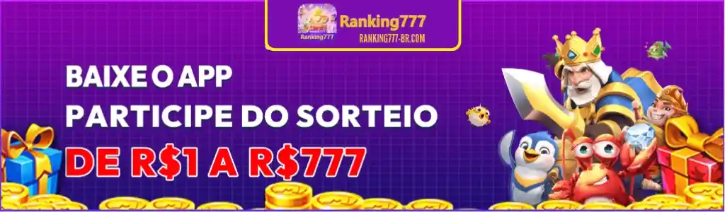Jogador aproveitando o RANKING777 app